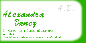 alexandra dancz business card